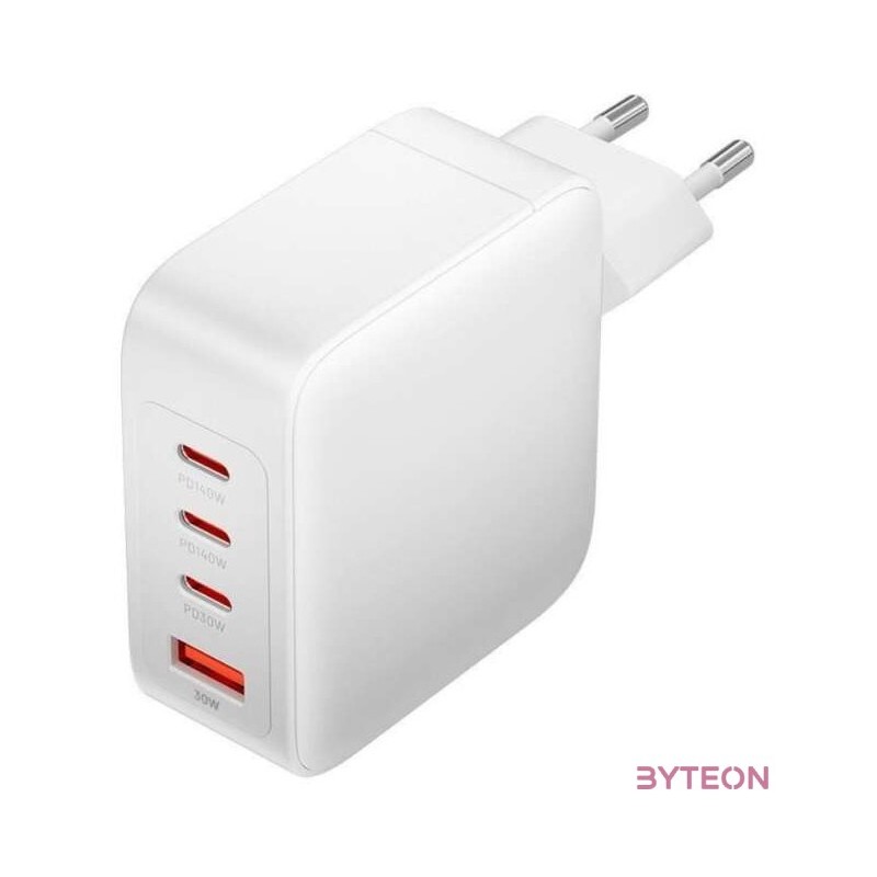 Wall charger, Vention, FEIW0-EU,  3xUSB-C, USB- A, 140W,140W,30W,18W, GaN (white)