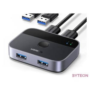 Switch USB 3.0 (2x2) Ugreen CM757, 5 Gbps  2x USB cable 1.5m