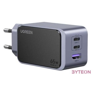 Ugreen Nexode Air 65W wall charger, USB  2x USB-C (gray)