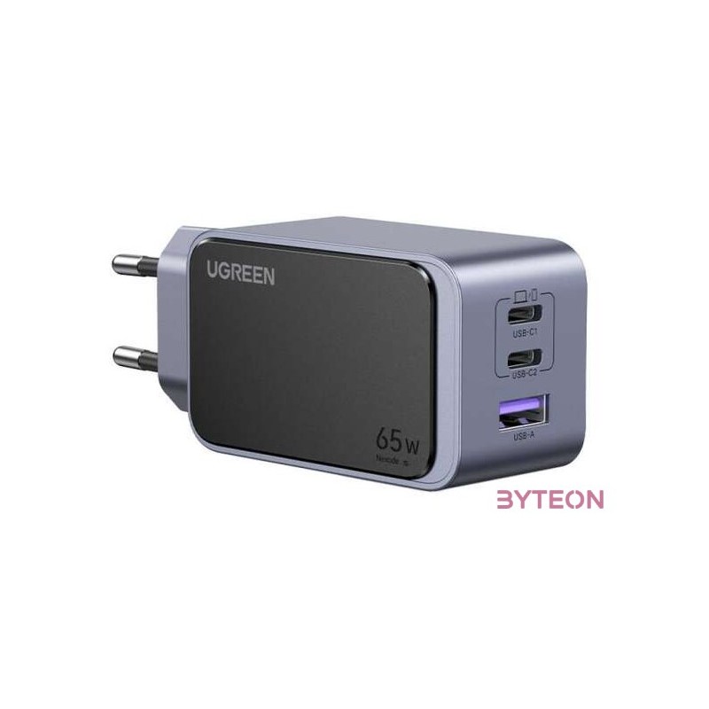Ugreen Nexode Air 65W wall charger, USB  2x USB-C (gray)