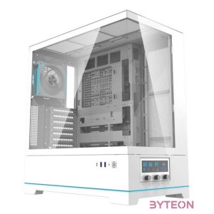 Darkflash DY451 PRO számítógépház ventilátorral (fehér)