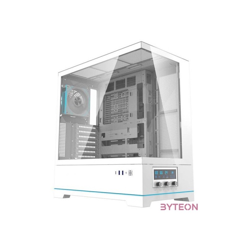 Darkflash DY451 PRO számítógépház ventilátorral (fehér)