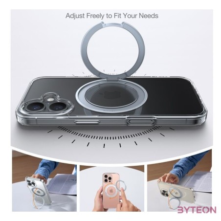 Torras Ostand Pro Case for iPhone 16 (Transparent)