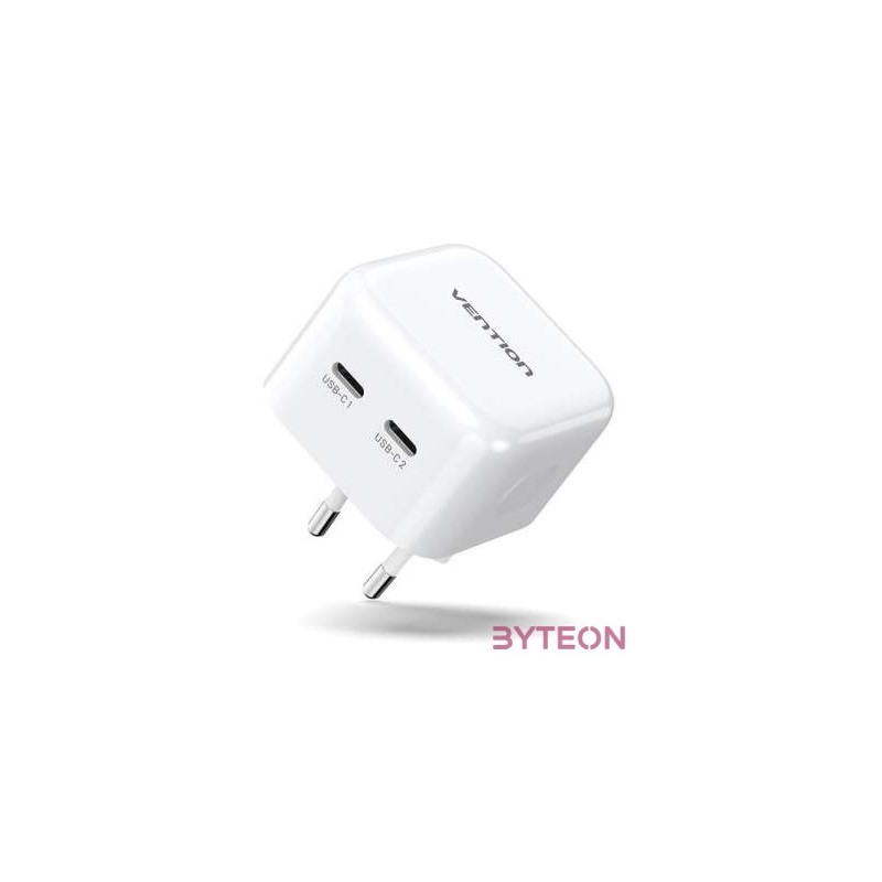 Vention FBPW0-EU USB(CC) GaN (35W,35W) mains charger (white)