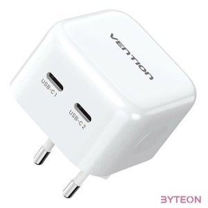 Vention FBPW0-EU USB(CC) GaN (35W,35W) mains charger (white)