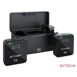 BlitzWolf BW-SX63 vezeték nélküli mikrofon, 1000mAh (fekete)