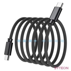 Choetech XCC-1052 USB-C USB-C mágneses kábel, PD 240W 1.2m (fekete)