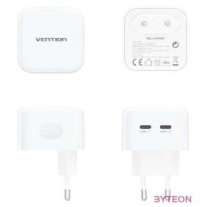 Vention FBPW0-EU USB(CC) GaN (35W,35W) mains charger (white)