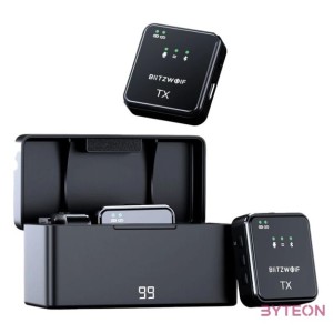 BlitzWolf BW-SX63 vezeték nélküli mikrofon, 1000mAh (fekete)