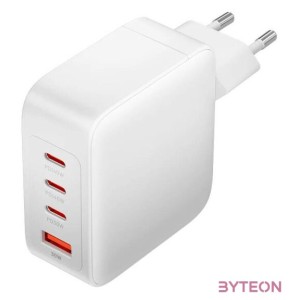 Wall charger, Vention, FEIW0-EU,  3xUSB-C, USB- A, 140W,140W,30W,18W, GaN (white)