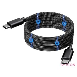 Choetech XCC-1052 USB-C USB-C mágneses kábel, PD 240W 1.2m (fekete)