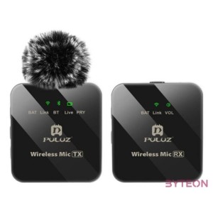Wireless Lavalier Microphone PULUZ 1 TX  1 RX