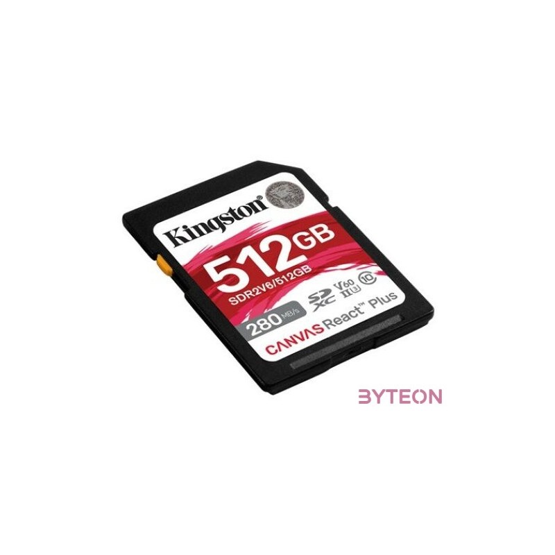 KINGSTON 512GB Canvas React Plus SDXC