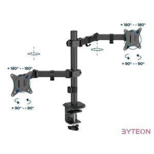 GEMBIRD Adjustable desk mounted double