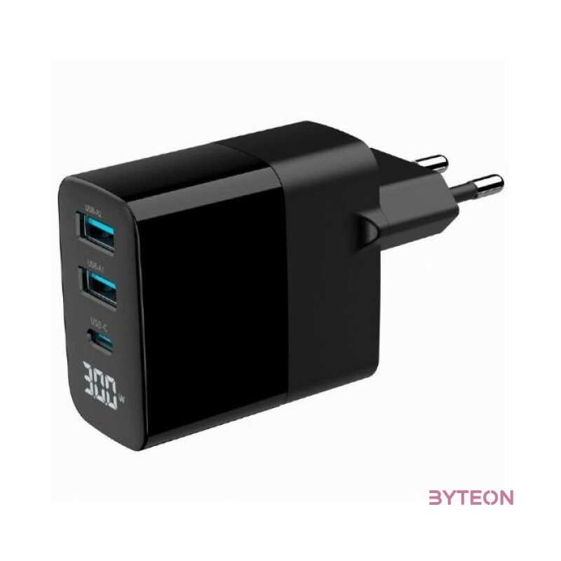 GEMBIRD 3-port 30W GaN USB fast charger