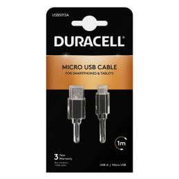 KAB Duracell USB5013A  Sync/Charge Cable 1 Metre Black