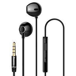 Baseus NGH06-01 fejhallgató és headset Hallójárati Fekete 3,5 mm-es csatlakozó