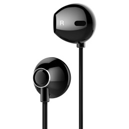 Baseus NGH06-01 fejhallgató és headset Hallójárati Fekete 3,5 mm-es csatlakozó