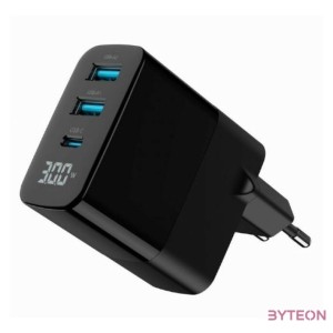 GEMBIRD 3-port 30W GaN USB fast charger