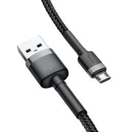 Baseus CAMKLF-AG1 USB kábel 0,5 M USB A Micro-USB B Fekete