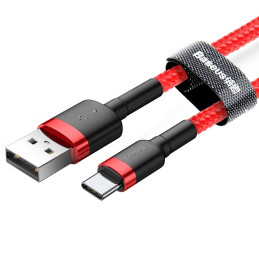 Baseus Cafule USB kábel 0,5 M USB 2.0 USB A USB C Vörös