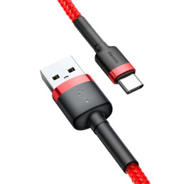 Baseus Cafule USB kábel 0,5 M USB 2.0 USB A USB C Vörös