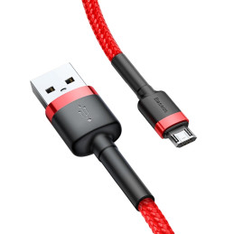 Baseus CAMKLF-C09 USB kábel 2 M USB A Micro-USB B Vörös