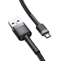 Baseus CAMKLF-CG1 USB kábel 2 M USB A Micro-USB B Fekete, Szürke