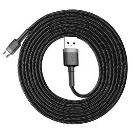 Baseus CAMKLF-CG1 USB kábel 2 M USB A Micro-USB B Fekete, Szürke