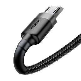 Baseus CAMKLF-CG1 USB kábel 2 M USB A Micro-USB B Fekete, Szürke