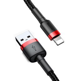 Baseus CALKLF-C19 USB kábel 2 M USB A Fekete, Vörös