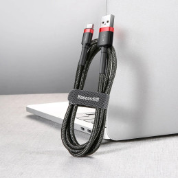 Baseus Cafule USB kábel 2 M USB A USB C Fekete, Vörös