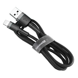 Baseus CALKLF-CG1 USB kábel 2 M USB A Szürke, Fekete