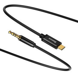 Baseus CAM01-01 USB kábel 1,2 M 3.5mm USB C Fekete