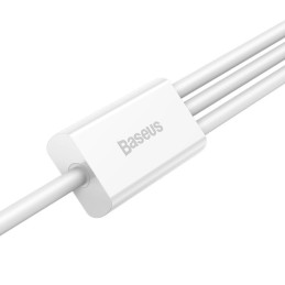 Baseus Superior USB kábel 1,5 M USB 2.0 USB A USB C.Micro USB A/Lightning Fehér