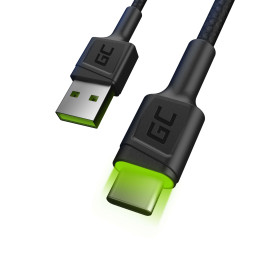 Green Cell KABGC06 USB kábel 1,2 M USB A USB C Fekete