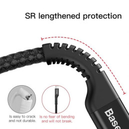 Baseus CALSR-01 USB kábel 1 M USB 2.0 USB A USB C/Lightning Fekete