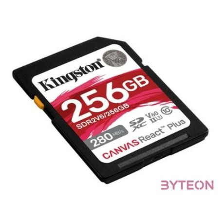 KINGSTON 256GB Canvas React Plus SDXC