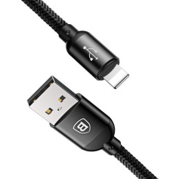 Baseus CAMLT-ASY01 USB kábel 0,3 M USB A USB C.Micro USB A/Lightning Fekete