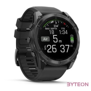 fenix 8, Slate grey w,Black Silicone Band, 51 mm