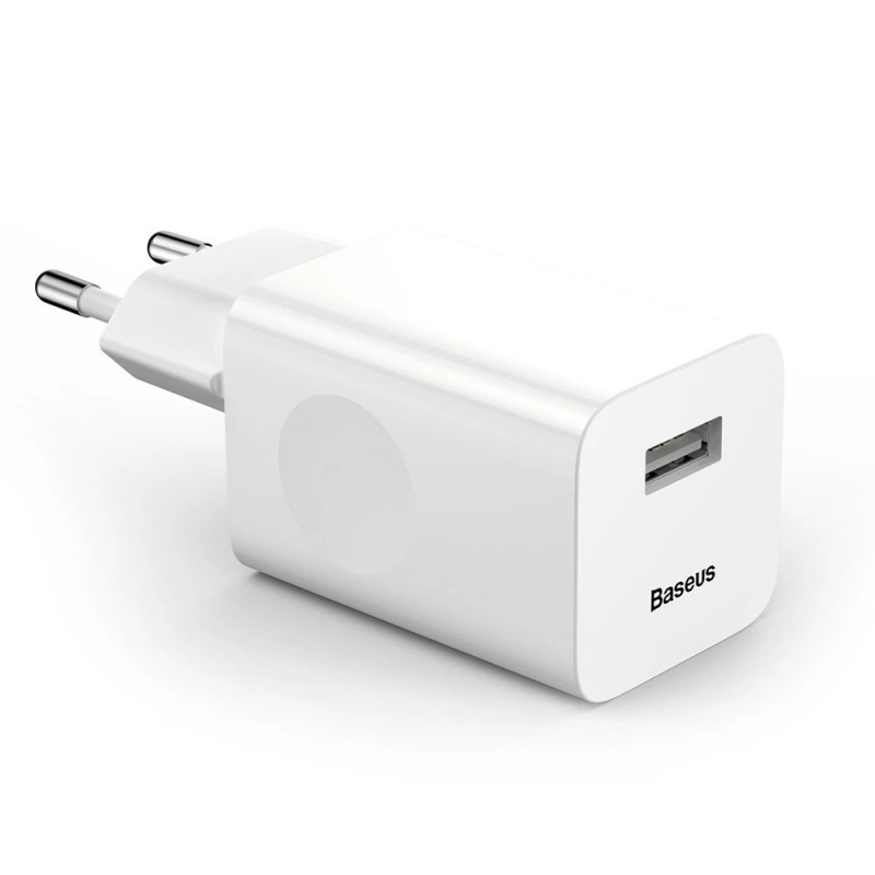 Baseus töltő gyorstöltő, USB, QC 3.0, 24 W (fehér)