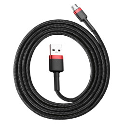 Baseus Cafule 2.4A USB-Micro USB kábel 1m (piros-fekete)