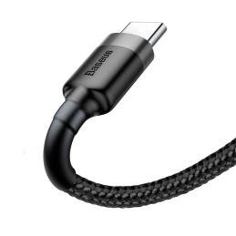 USB-USB-C kábel Baseus Cafule 2A 2m (szürke-fekete)