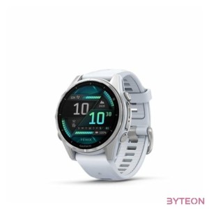 fenix 8, Silver w,White Silicone Band, 43 mm