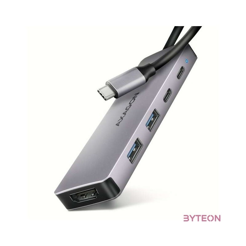 Axagon HMC-5H60 5Gbps 5in1 szürke Type-C hub