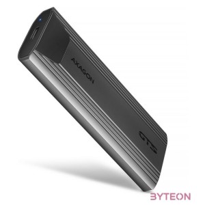 Axagon EEM2-GTS2 USB-C 3.2 Gen 2 M.2 NVMe,SATA szürke csavar nélküli külső SSD ház