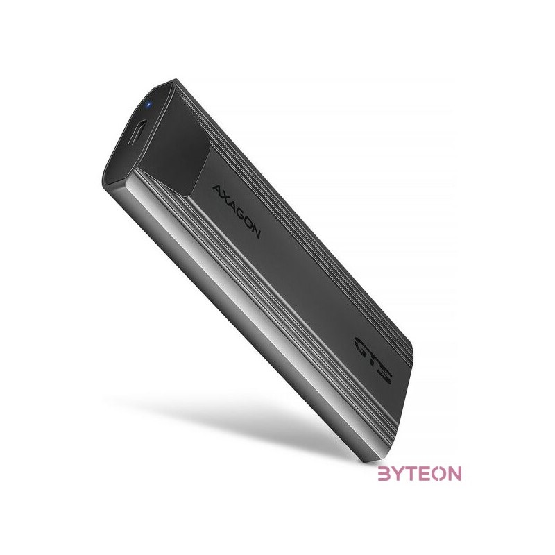 Axagon EEM2-GTS2 USB-C 3.2 Gen 2 M.2 NVMe,SATA szürke csavar nélküli külső SSD ház