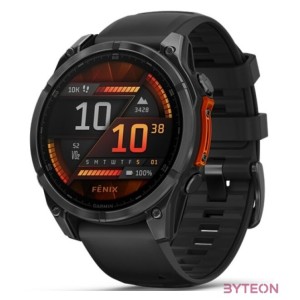 fenix 8, Slate grey w,Black Silicone Band, 47 mm