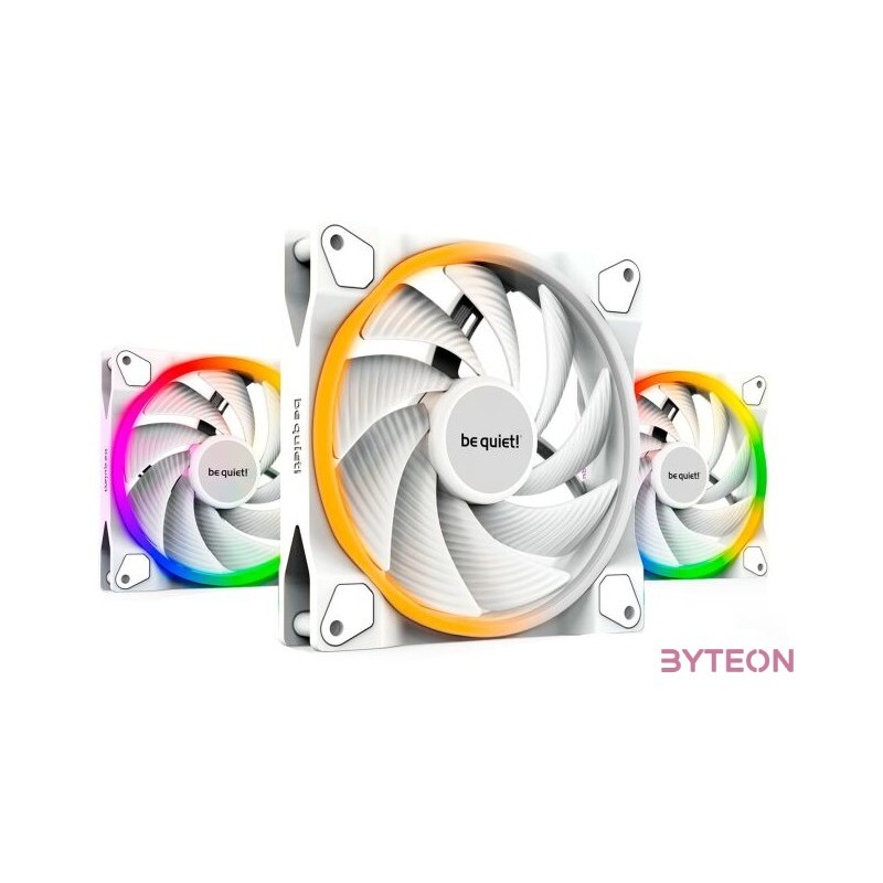 Be Quiet LIGHT WINGS WHITE PWM high-speed Triple-Pack (RGB, 2500rpm, 31dB)120mm fehér ventilátor