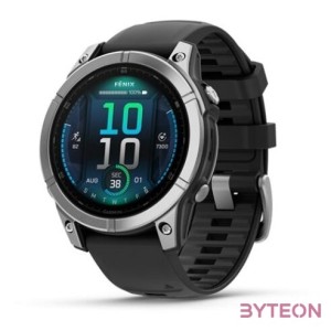 fenix E, Stainless steel w,Black Silicone Band, 47 mm